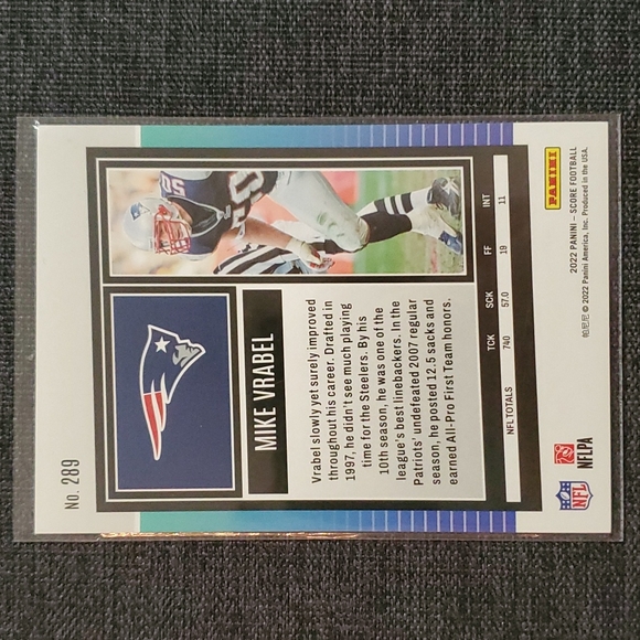Panini Score Mike Vrabel #289 Base Lava 379/599 / New England Patriots - Picture 2 of 3